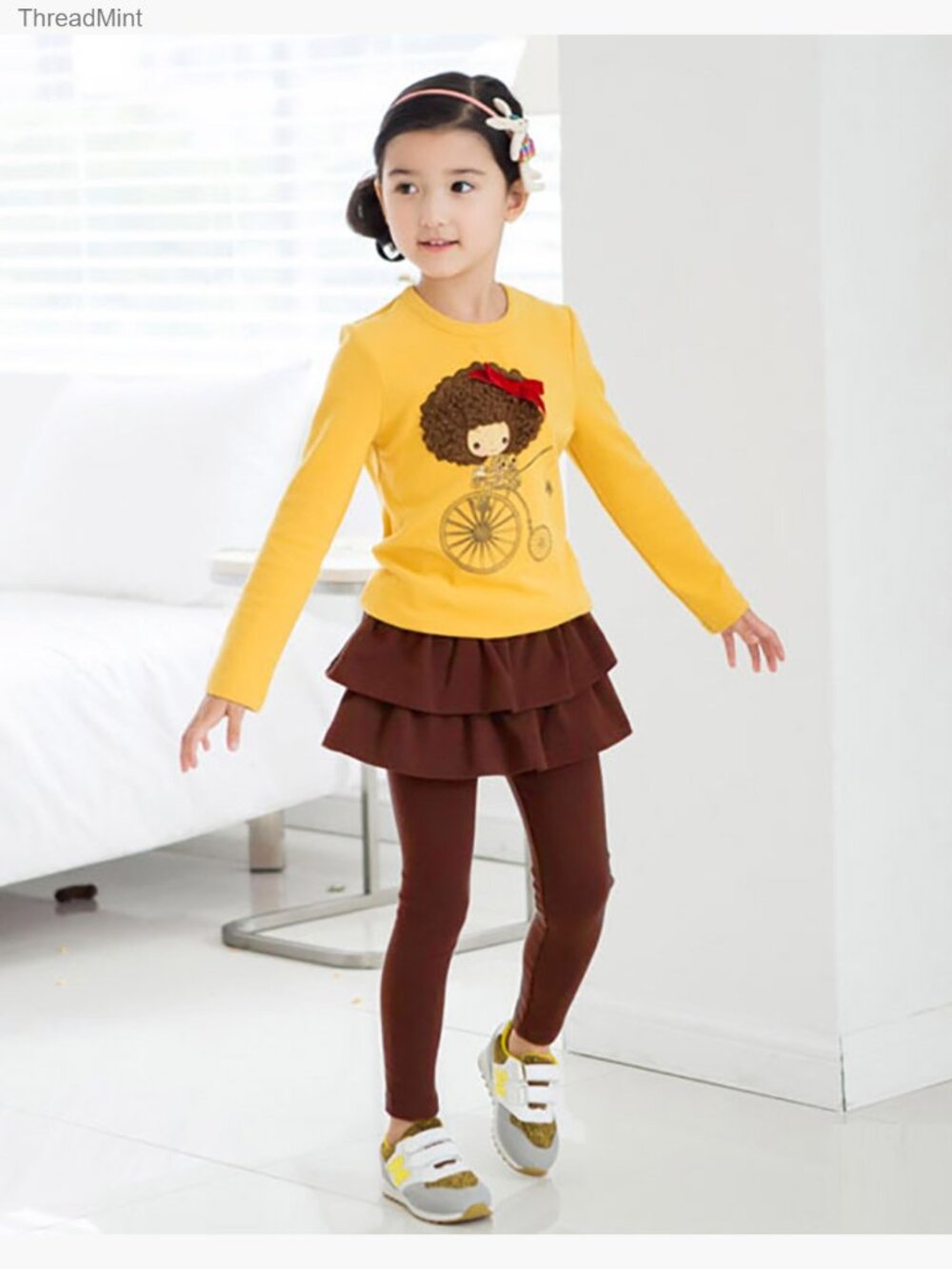 Girls School Uniform Pants Skirt Attached Leggings 2T-14Y - Picture 3 of 6
